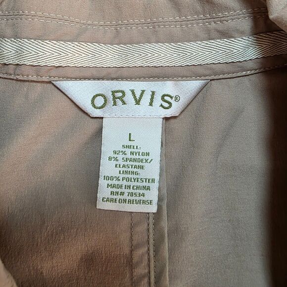 Orvis Blazer  Tan, Lightweight Snap Front Barn Coat Classic Style, Women's L - Picture 3 of 11